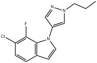 6-Kloro-7-fluoro-1-(1-propil-1H-pirazol-4-il)-1H-indol CAS br. : 1782070-67-0